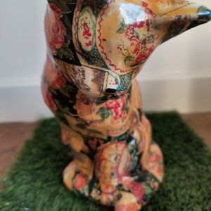 Italian Stamp Printed Papier-mâché Cat Sculpture